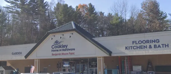 The exterior sign for Coakley Home & Hardware